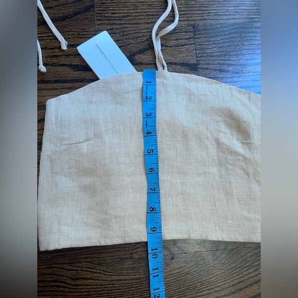 FAITHFULL THE BRAND CALIPO Crop Halter TOP Women’s size 6 beige 100% linen NWT - Picture 4 of 8